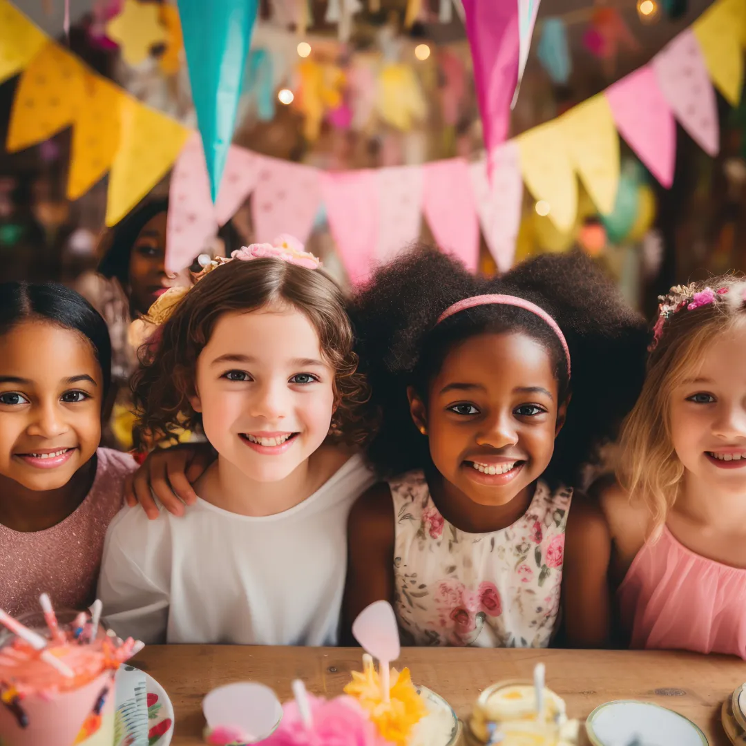 Friends celebrating at a family-friendly party venue in Westchester CA